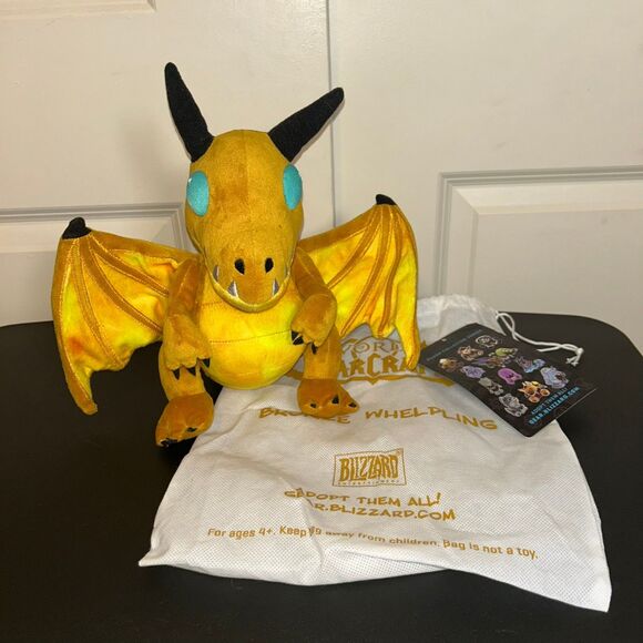 World of Warcraft BRONZE WHELPLING Dragon Plush Blizzard...